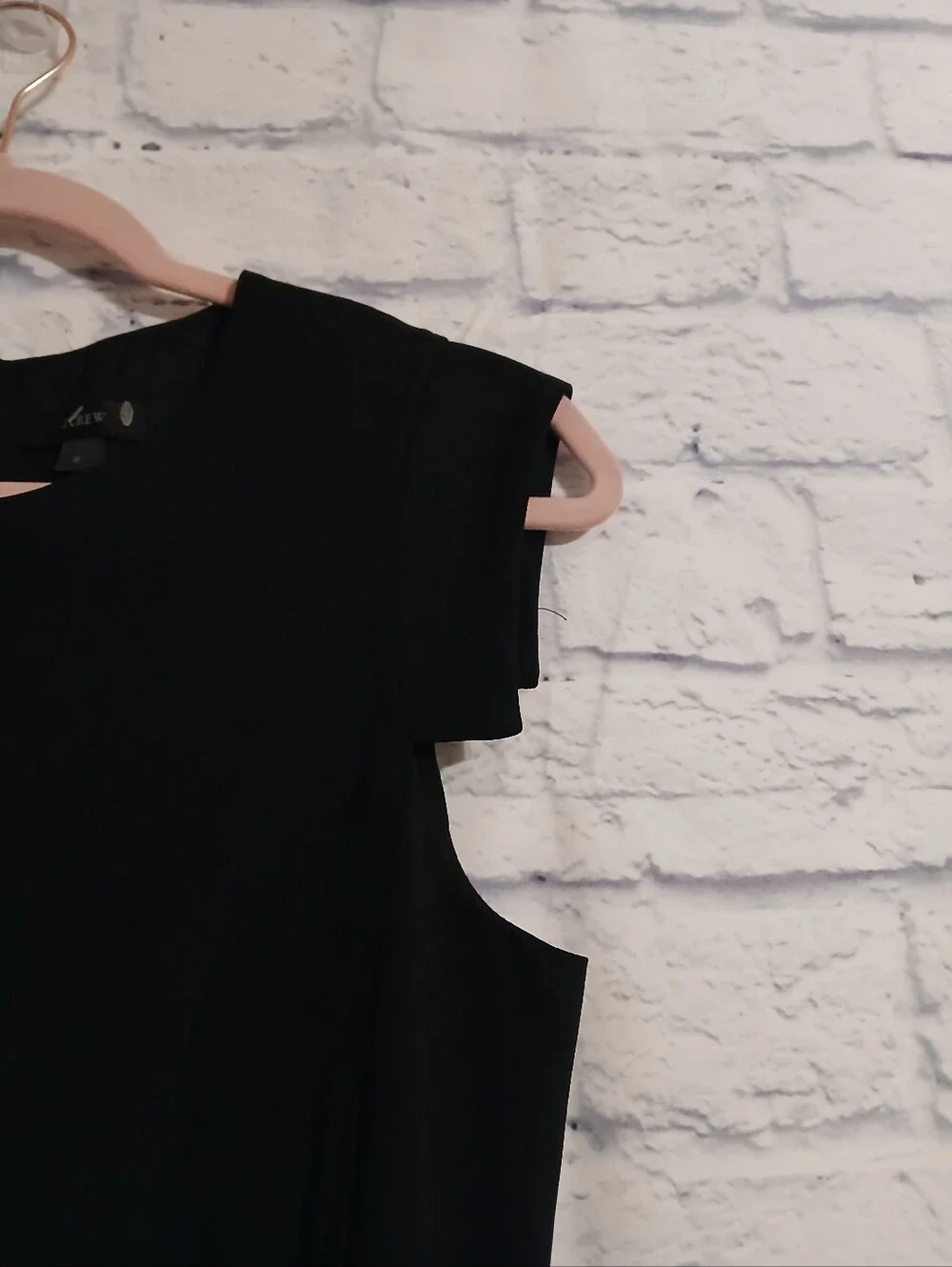 J. Crew Black Sheath Midi Dress